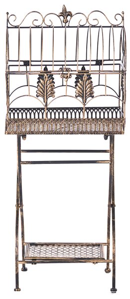 Sada 2 regálů s policemi SICILY Kov 122/90 cm 43/37 cm Černá