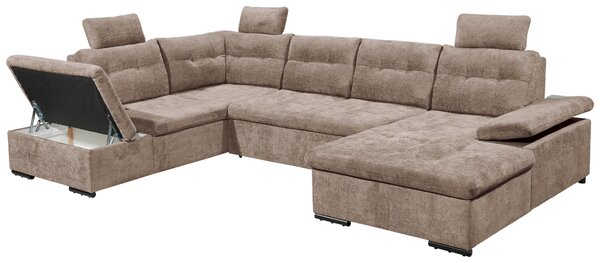 SEDACÍ SOUPRAVA, textil, šedohnědá Livetastic - Sedací soupravy, Online Only