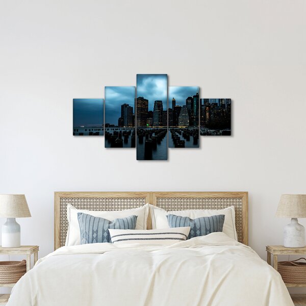 Obraz - Pohled na mrakodrapy New Yorku (125x70 cm)