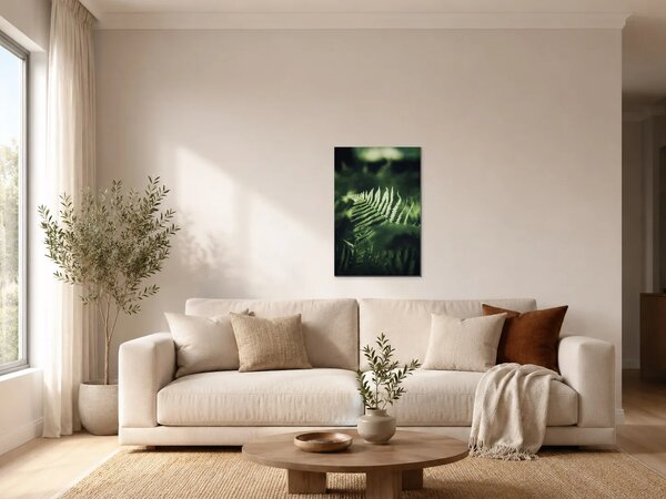 Kapradina v lesním světle – Jednodílný obraz, 30 × 40 cm