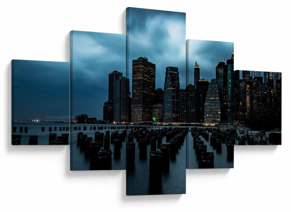 Obraz - Pohled na mrakodrapy New Yorku (125x70 cm)