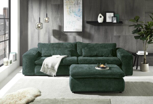 POHOVKA BIG SOFA, textil, tmavě zelená Livetastic - Pohovky, Online Only