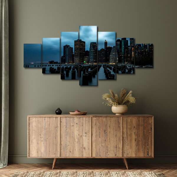 Obraz - Pohled na mrakodrapy New Yorku (210x100 cm)