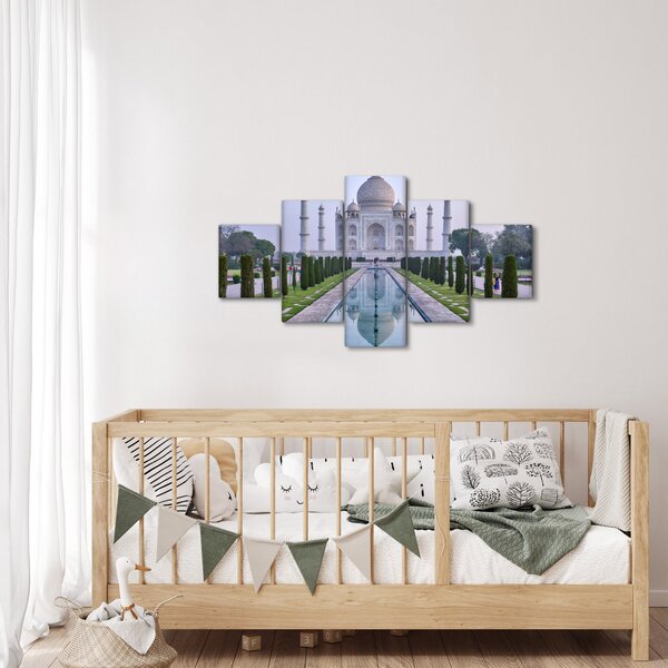 Obraz - Taj Mahal za východu slunce (125x70 cm)