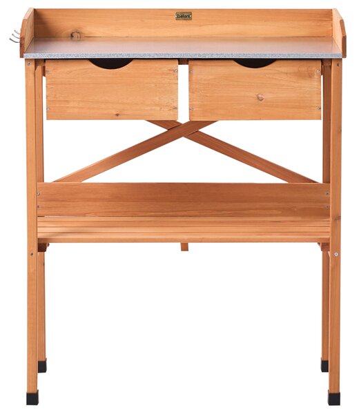 Přesazovací stolek RAVANUSA Borovicové dřevo 89 cm 77 cm Světle hnědá