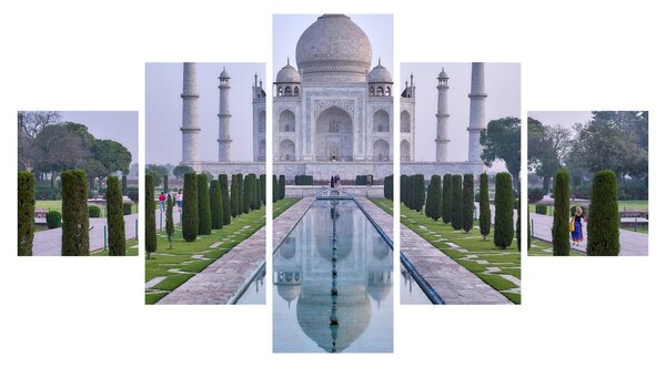 Obraz - Taj Mahal za východu slunce (125x70 cm)