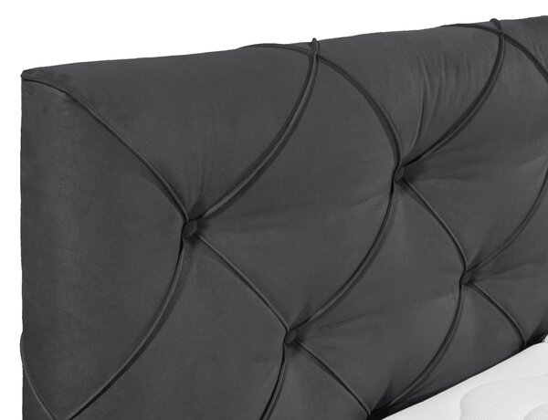 POSTEL BOXSPRING, 180/200 cm, antracitová MID.YOU - Manželské postele, Online Only