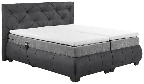POSTEL BOXSPRING, 180/200 cm, antracitová MID.YOU - Manželské postele, Online Only