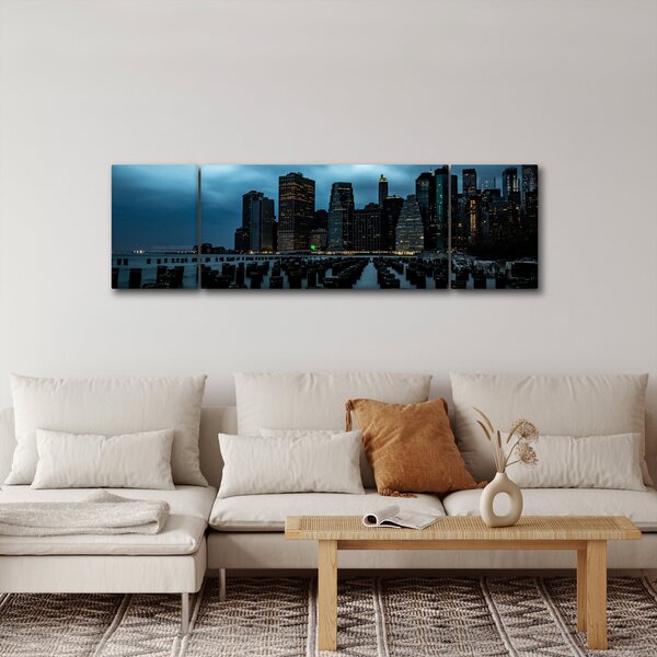 Obraz - Pohled na mrakodrapy New Yorku (170x50 cm)