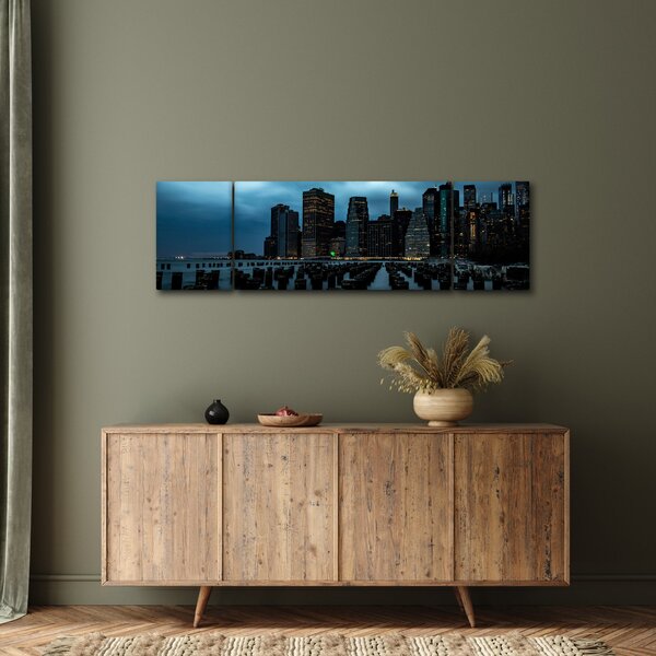 Obraz - Pohled na mrakodrapy New Yorku (170x50 cm)
