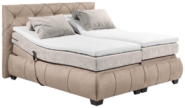 POSTEL BOXSPRING, 180/200 cm, hnědá MID.YOU - Manželské postele, Online Only