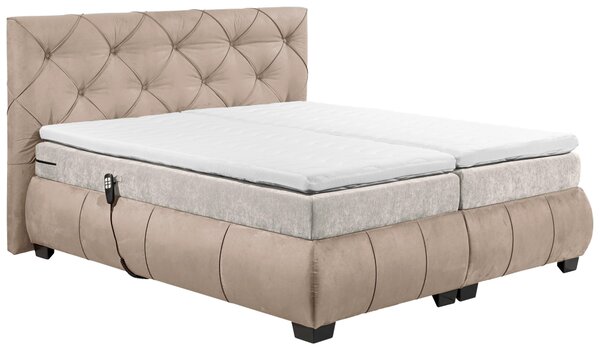 POSTEL BOXSPRING, 180/200 cm, hnědá MID.YOU - Manželské postele, Online Only
