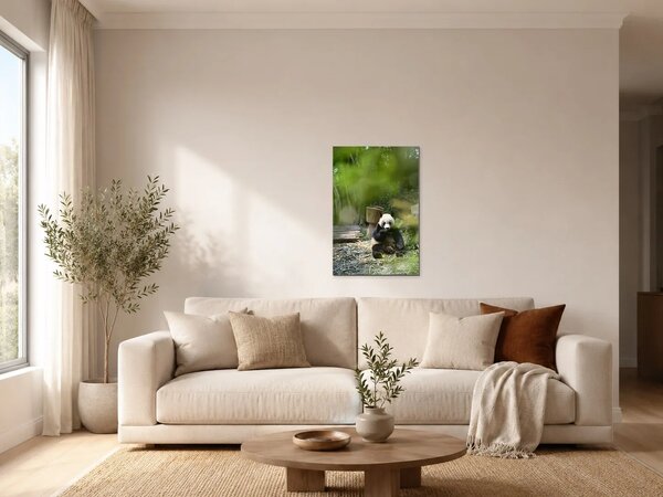 Panda velká v bambusovém háji – Jednodílný obraz, 40 × 60 cm