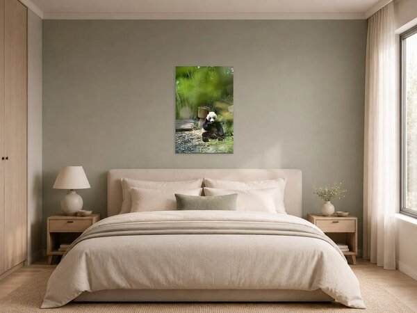 Panda velká v bambusovém háji – Jednodílný obraz, 40 × 60 cm