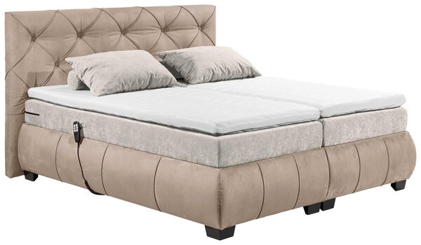 POSTEL BOXSPRING, 180/200 cm, hnědá MID.YOU - Manželské postele, Online Only