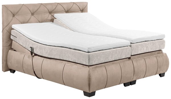 POSTEL BOXSPRING, 180/200 cm, hnědá MID.YOU - Manželské postele, Online Only