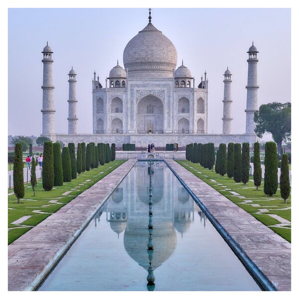 Obraz - Taj Mahal za východu slunce (30x30 cm)