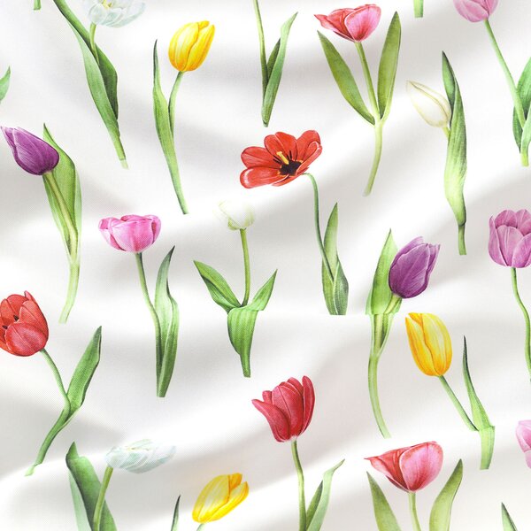 Goldea dekorační závěs luca - barevné tulipány 240x150 cm