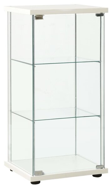 Úložná skříňka tvrzené sklo bílá