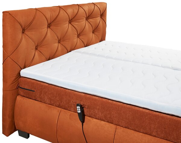 POSTEL BOXSPRING, 180/200 cm, koňaková MID.YOU - Manželské postele, Online Only