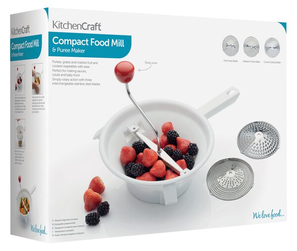 Ruční pasírovač KitchenCraft s 3 nástavci KCBABYMILL