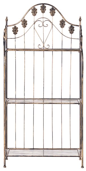 Regál s policemi VISANO Kov 123 cm 59 cm Černá