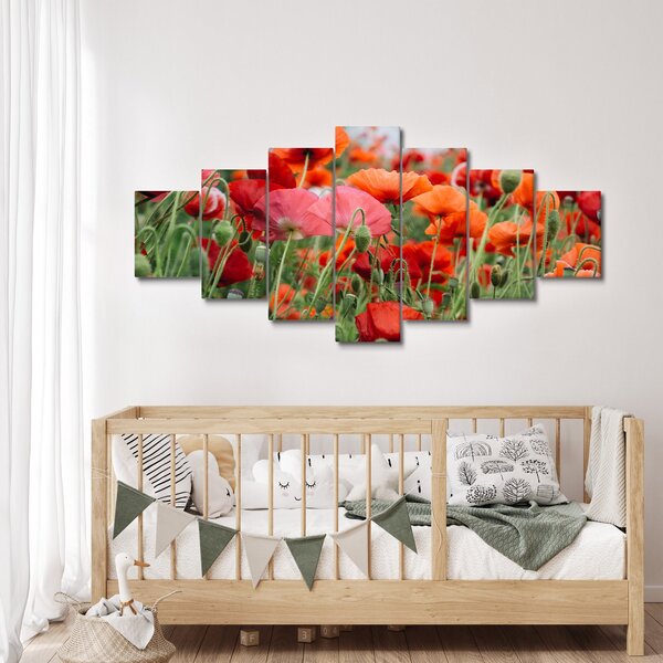 Obraz z pole vlčích máků (210x100 cm)