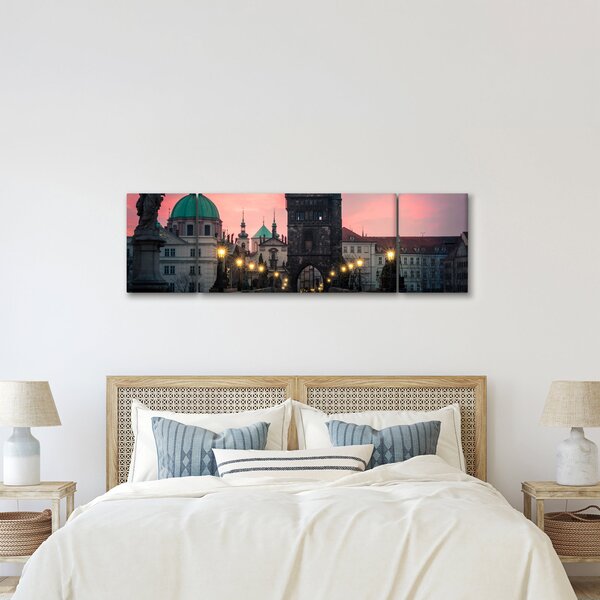 Obraz - Na Karlově mostě (170x50 cm)