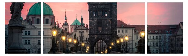 Obraz - Na Karlově mostě (170x50 cm)
