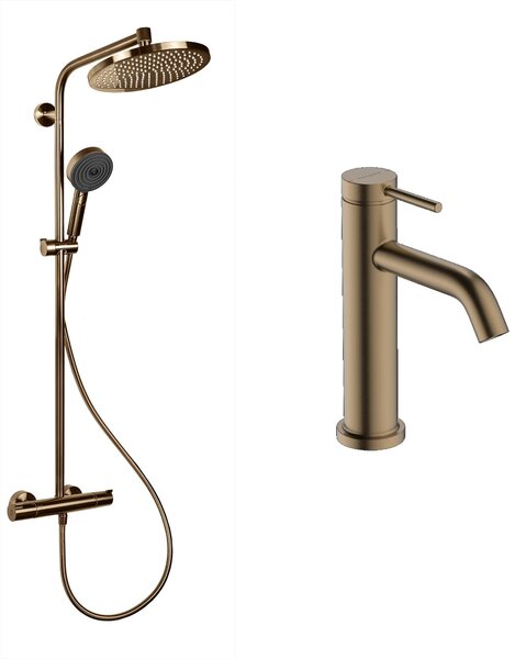 Hansgrohe Crometta sada koupelnových doplňků na stěnu s termostatem s dešťovou sprchou || 88002386