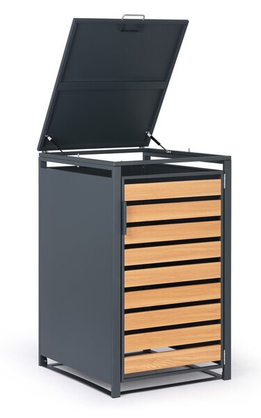 Přístřešek na popelnici 240 l, 1160 x 695 x 800 mm, dekor dřeva