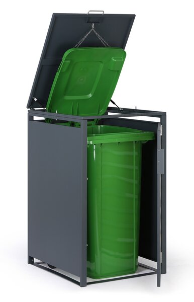 Přístřešek na popelnici 240 l, 1160 x 695 x 800 mm, dekor dřeva