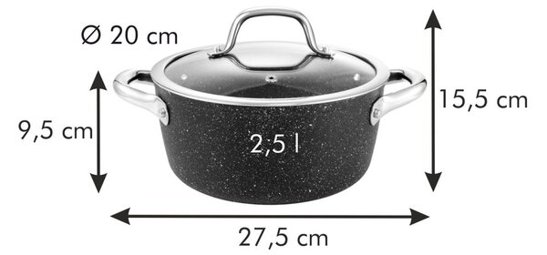 Hrnec s pokličkou s nepřilnavým povrchem na indukci 2.5 l President – Tescoma