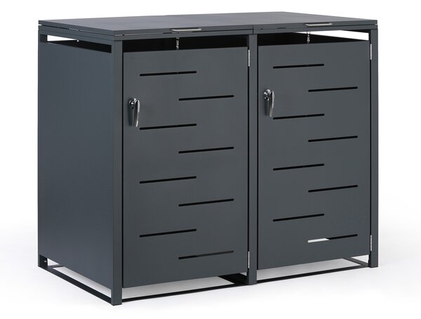 Přístřešek na 2 popelnice 240 l, 1160 x 1340 x 800 mm, uzamykatelný