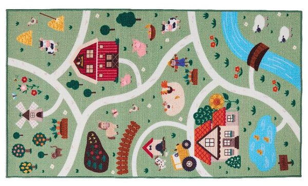 Livarno® Dětský koberec, 75 x 133 cm (farma) (100398593001)