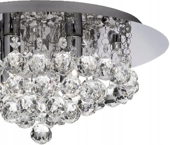 Toolight Křišťálová stropní lampa Plafon Glamour 392179