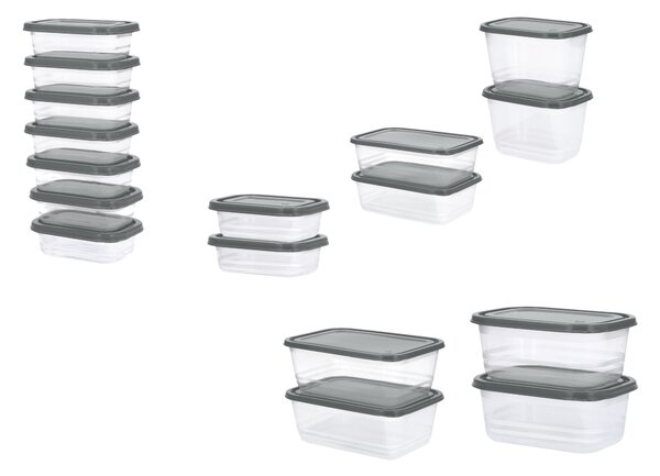 Silvercrest® Sada dóz na potraviny, 17dílná (šedá) (100406575001)