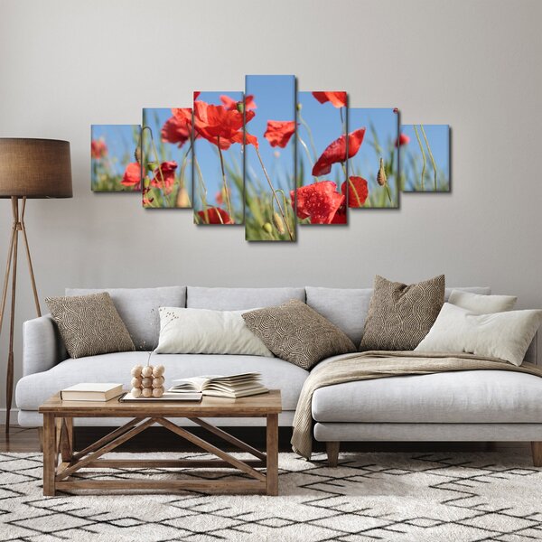 Obraz - Vlčí máky (210x100 cm)
