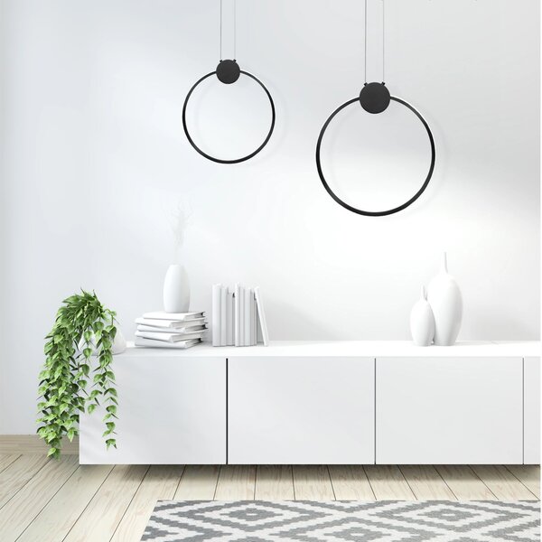 Toolight Stropní svítidlo LED APP1395-CP BLACK 40cm