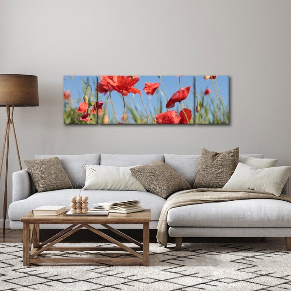 Obraz - Vlčí máky (170x50 cm)