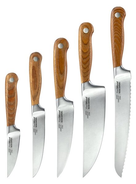 Sada nožů se stojanem 5 ks Feelwood – Tescoma