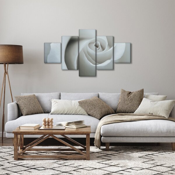 Obraz - Bílá růže (125x70 cm)