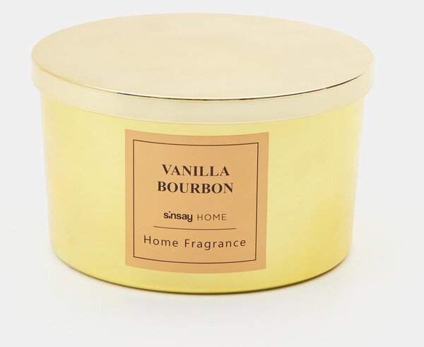 Sinsay - Svíčka se třemi knoty Vanilla Bourbon - zlatá