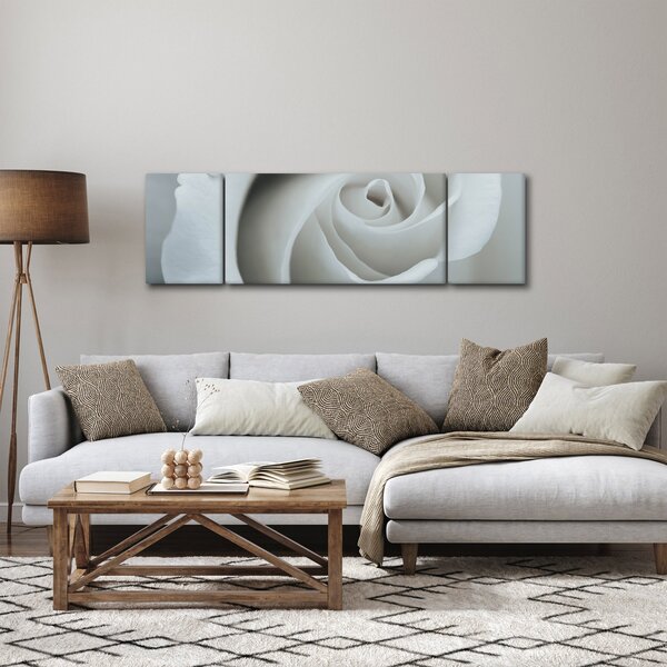 Obraz - Bílá růže (170x50 cm)