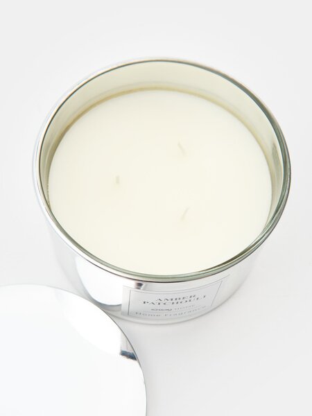 Sinsay - Svíčka se třemi knoty Amber Patchouli - sříbrná
