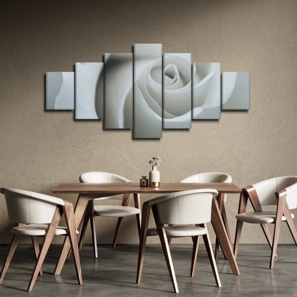 Obraz - Bílá růže (210x100 cm)