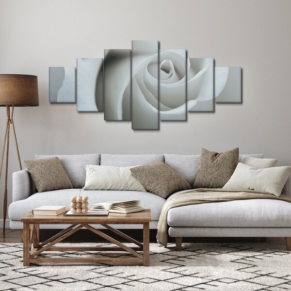 Obraz - Bílá růže (210x100 cm)