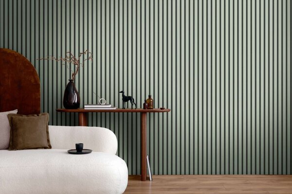 A.S. Création | Vliesová tapeta na zeď Wooden Wall 78628-2V | 0,53 x 10,05 m | zelená, černá
