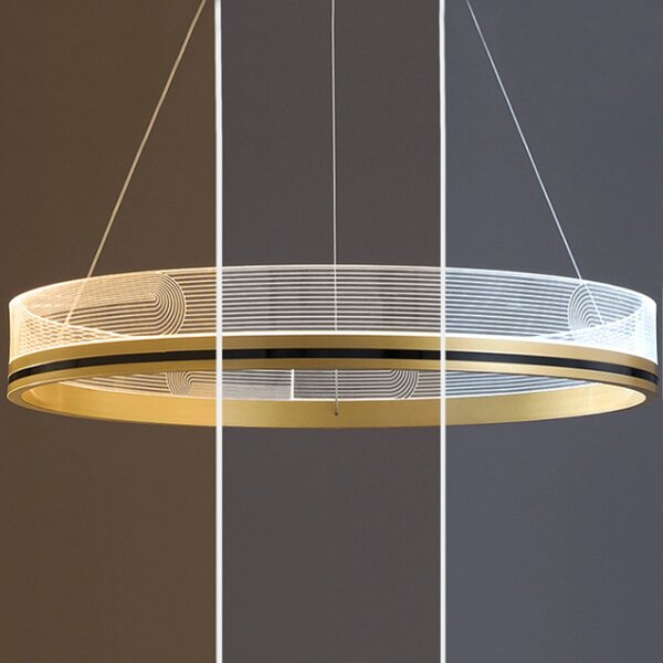 Toolight Závěsné svítidlo s APP1189-CP Gold 40cm