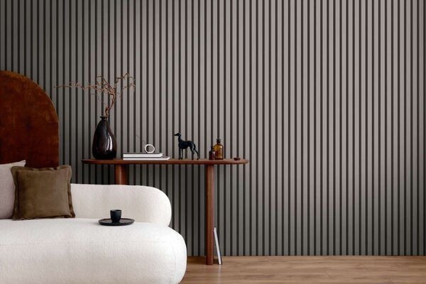 A.S. Création | Vliesová tapeta na zeď Wooden Wall 78628-4V | 0,53 x 10,05 m | šedá, černá